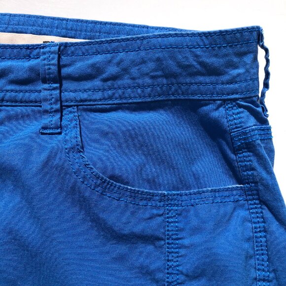 DKNY Jeans Shorts Size 4 Cobalt Blue Roll Tab Chino Cotton Blend Five Pocket - Picture 3 of 14